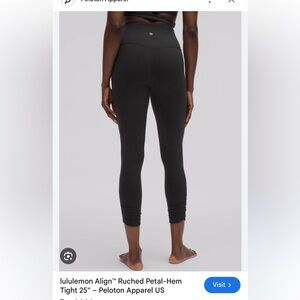 lululemon athletica align ruched petal-hem tight 25”